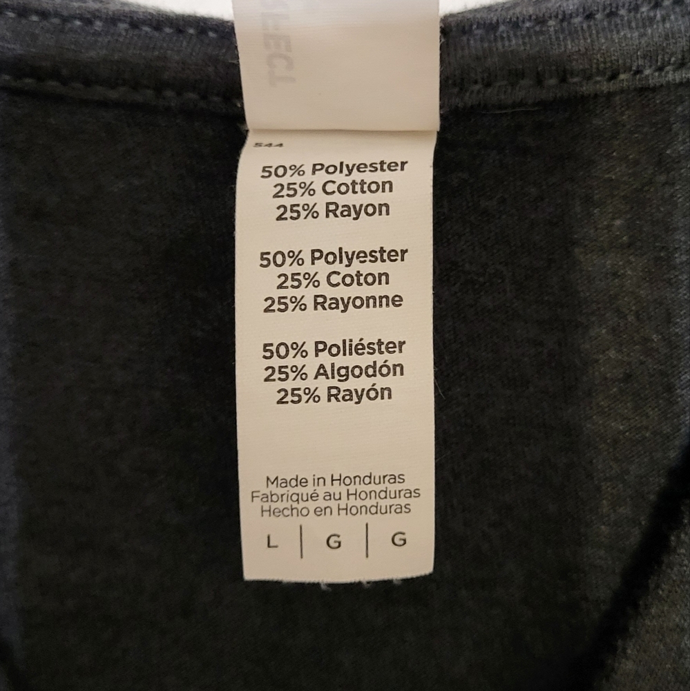 District Women's Dark Gray Religious Graphic Print Hoodie Tee Size Large - Picture 7 of 7